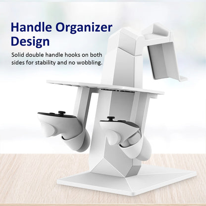 VR Stand Display Holdeand Controller for Meta Quest 3/Meta Quest Pro/Oculus Quest 2/Oculus Quest Rechargeable Display Stand