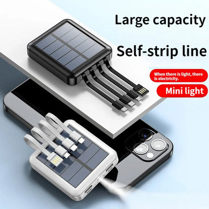 Lenovo 50000mAh Solar Power Bank with Dual USB & Flashlight