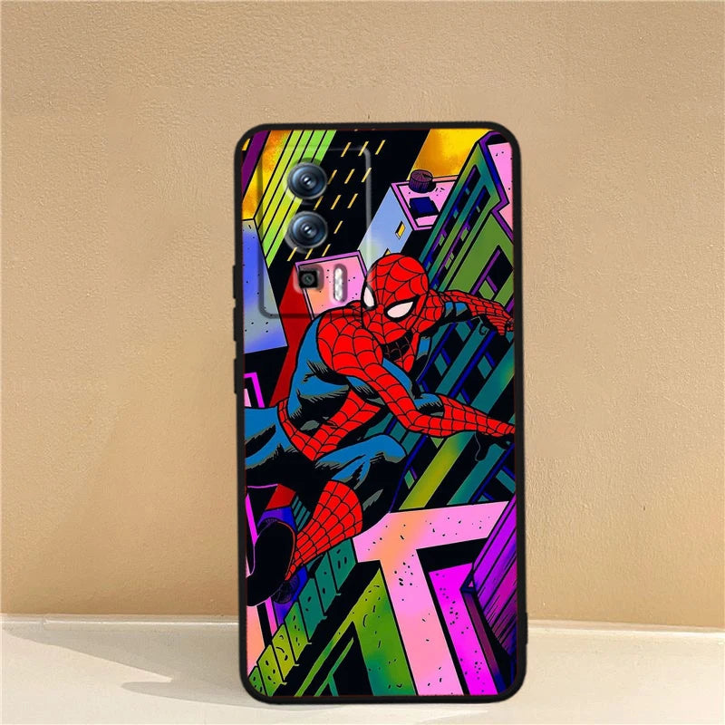 Marvel Avengers Spider-Man-fodral för Xiaomi: Svart TPU-telefonfodral