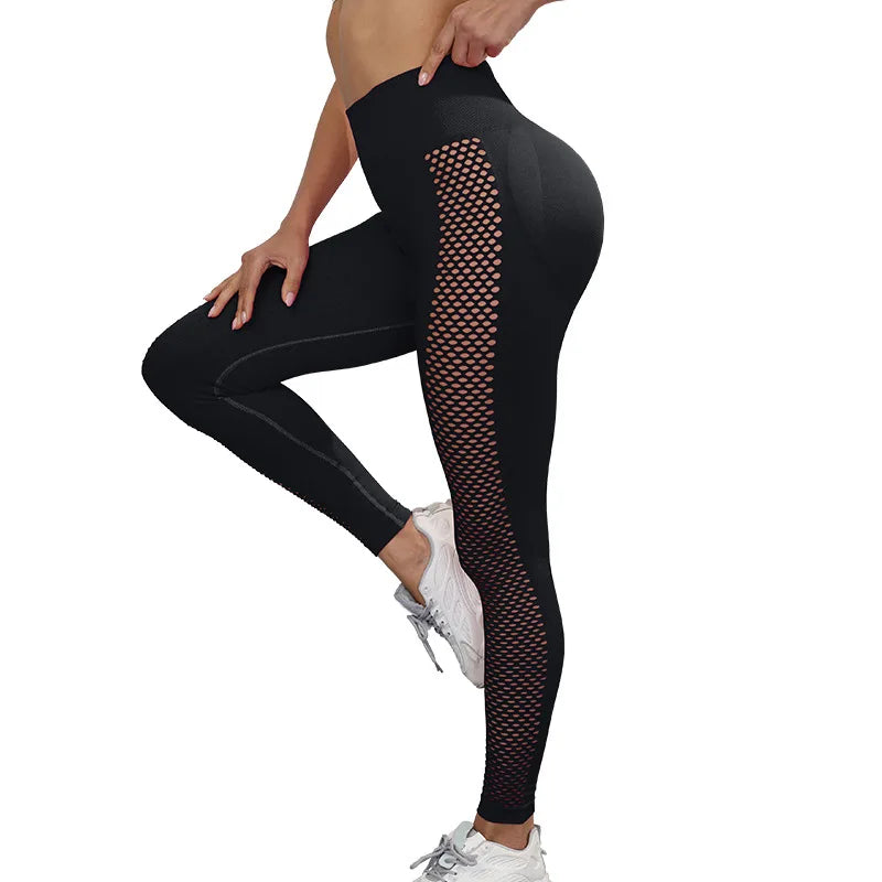 Women's High Waist Solid Color Push Up Leggings for Fitness