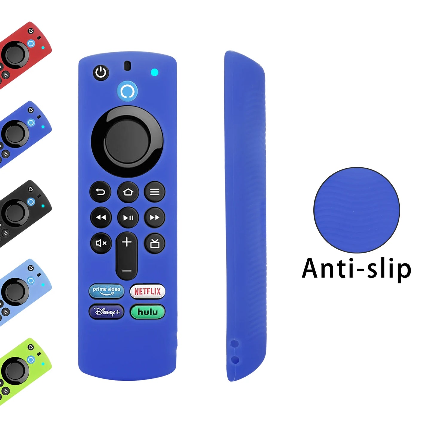 Silikonfodral Passar för Amazon ALEXA Fire Home Smart TV Remote Controll Stick 3:e generationens stötsäker halkskyddsskydd