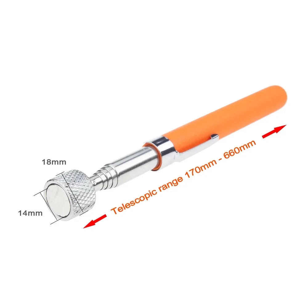 Foldable Strong Magnetic Pickup Tool Metal Flexible Pick Up Tool Suction Bar Magnet Spring Grip Grabber Pick-up Rod Tools