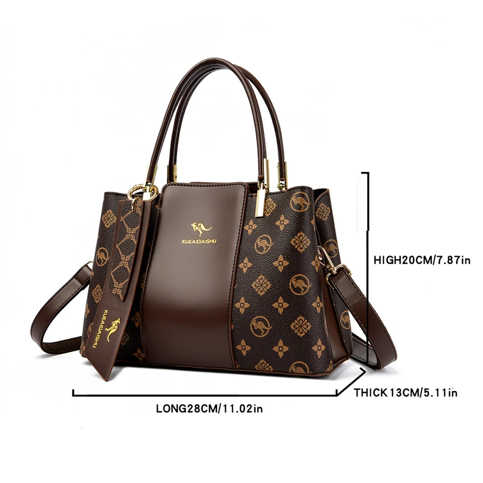 Fashion Handbag: Print, Soft Leather, Leisure Designer