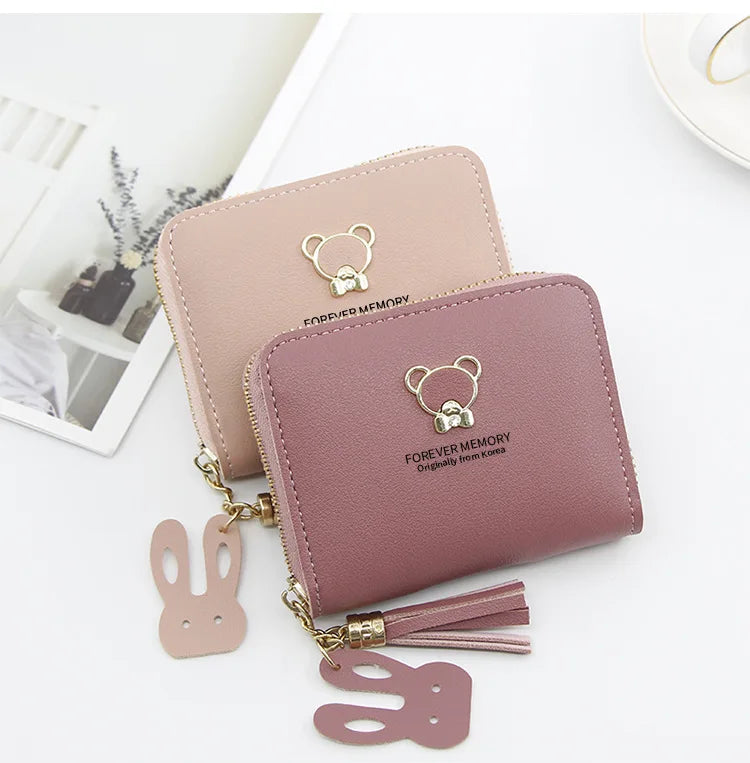 2024 Short Women Wallets – Mini Cute Coin Pocket Card Holder, Female Purse, New Fashion Kpop Small Wallet for Girls.