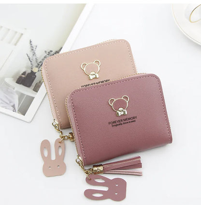 2024 Short Women Wallets – Mini Cute Coin Pocket Card Holder, Female Purse, New Fashion Kpop Small Wallet for Girls.