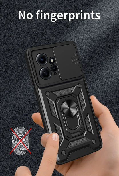 Magnetic Ring Stand Holder Back Cover for Xiaomi Redmi Note 12 4G Shockproof Armor Phone Case For POCO X6 Pro