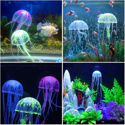 Artificial Glowing Jellyfish – Aquarium Decoration, Luminous Underwater Ornament for Fish Tank Landscape