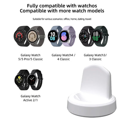 Magnetic Watch Wireless Charger For Samsung Galaxy Watch 8/7/6/5pro/5/4/3 Active 2 Portable USB Cable Fast Charging Dock Station