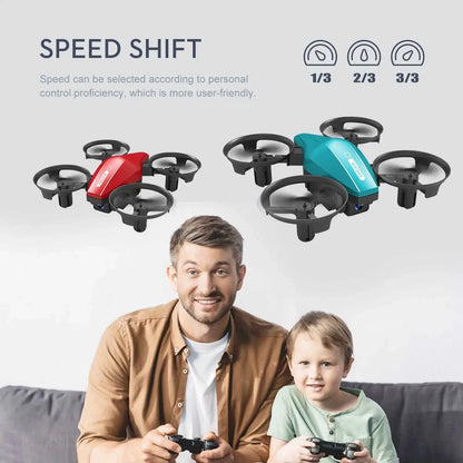 GT1 röd 1BA 2.4G Mini RC Stunt Drone GT1 - Pocket-Sized Quadcopter with Headless Mode, 360° Rolls, and Professional Features, Ideal for Kids' Toys and Gifts