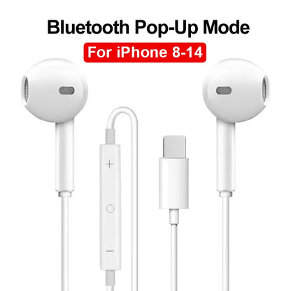 2024 hörlurar för iPhone 16 Pro Max 15 14 13 12 11 Mini in-ear hörlurar X XS XR 7 8 6 6S Plus trådbundna headset Telefontillbehör