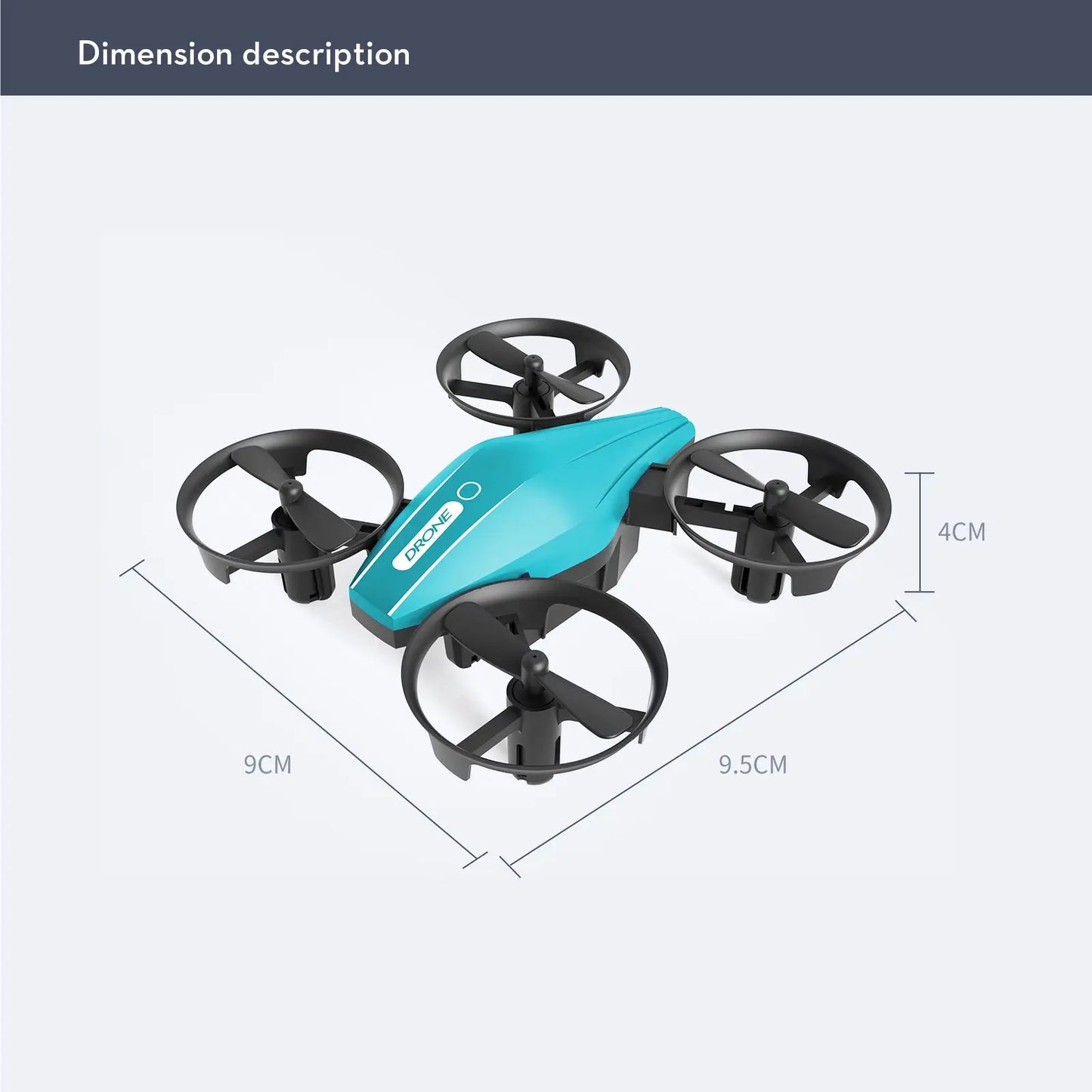 Blå 2BA 2.4G Mini RC Stunt Drone GT1 - Pocket-Sized Quadcopter with Headless Mode, 360° Rolls, and Professional Features, Ideal for Kids' Toys and Gifts