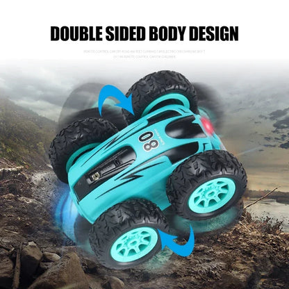 2,4G 4wd höghastighetsstuntbil mini RC bil dubbelsidig drift 360 graders dumper Drive Jump barnleksaker