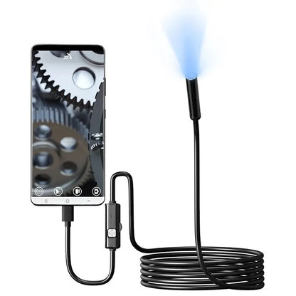 7.0MM TYPE-C endoskopkamera IP67 Vattentät 6 lysdioder Justerbar USB Android Flexibel inspektion Borescope kameror för telefon PC