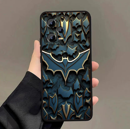 B-Batman Cartoon Cute Phone Case – Universal Black Cover för Xiaomi Redmi