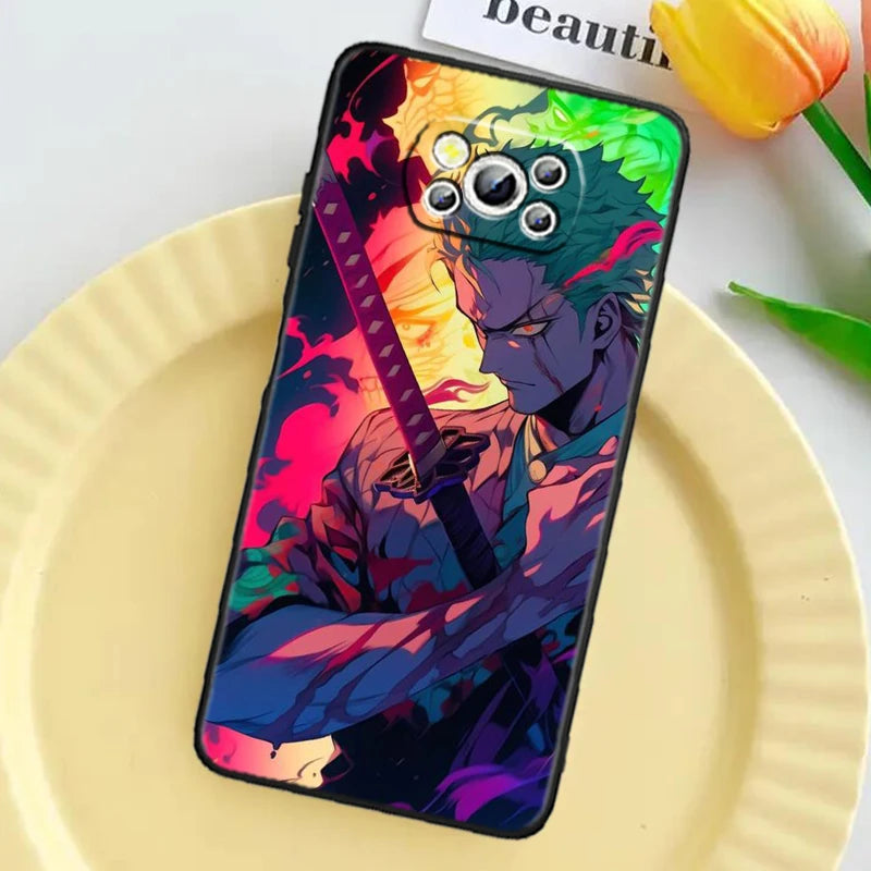 Anime Art Ones Pieces Case For Xiaomi: Black TPU Phone Case