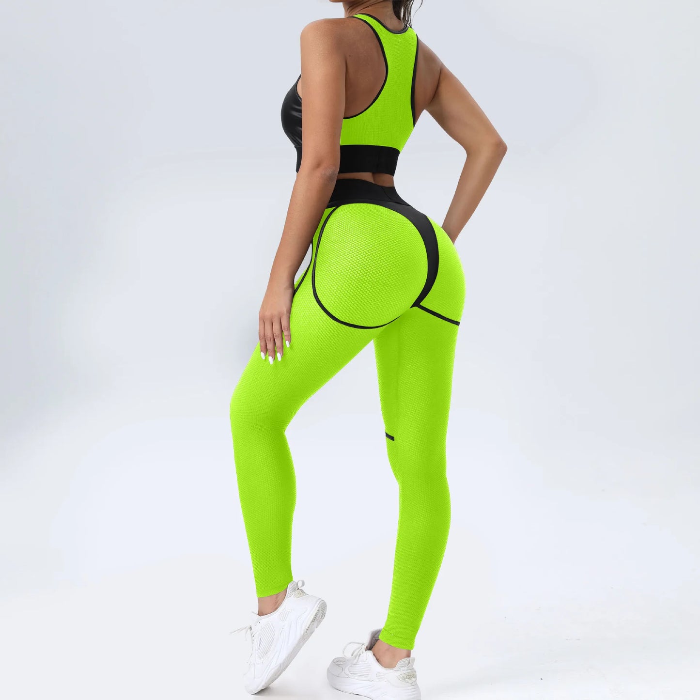 Women's High Waist Mesh Push Up Leggings