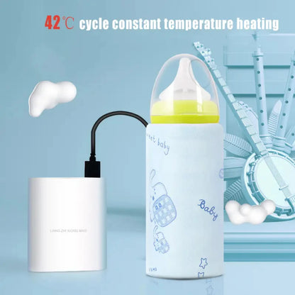 Portable USB Baby Bottle Heater – Convenient Insulated Design to Keep Milk and Water Warm for Nursing