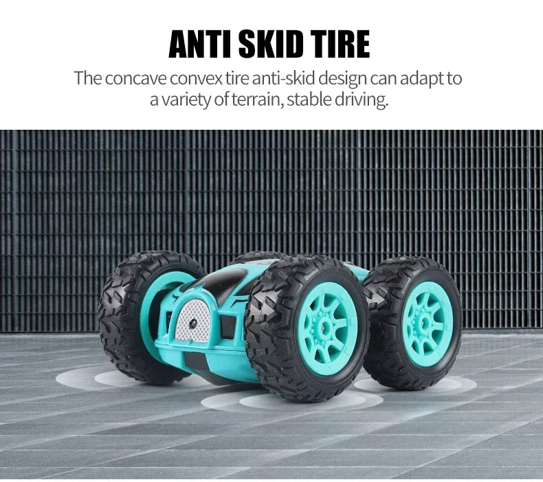 2.4G 4wd High-speed Stunt Car Mini RC Car Double-Sided Drift 360 Degree Dump Truck Drive Jump Children's Toys