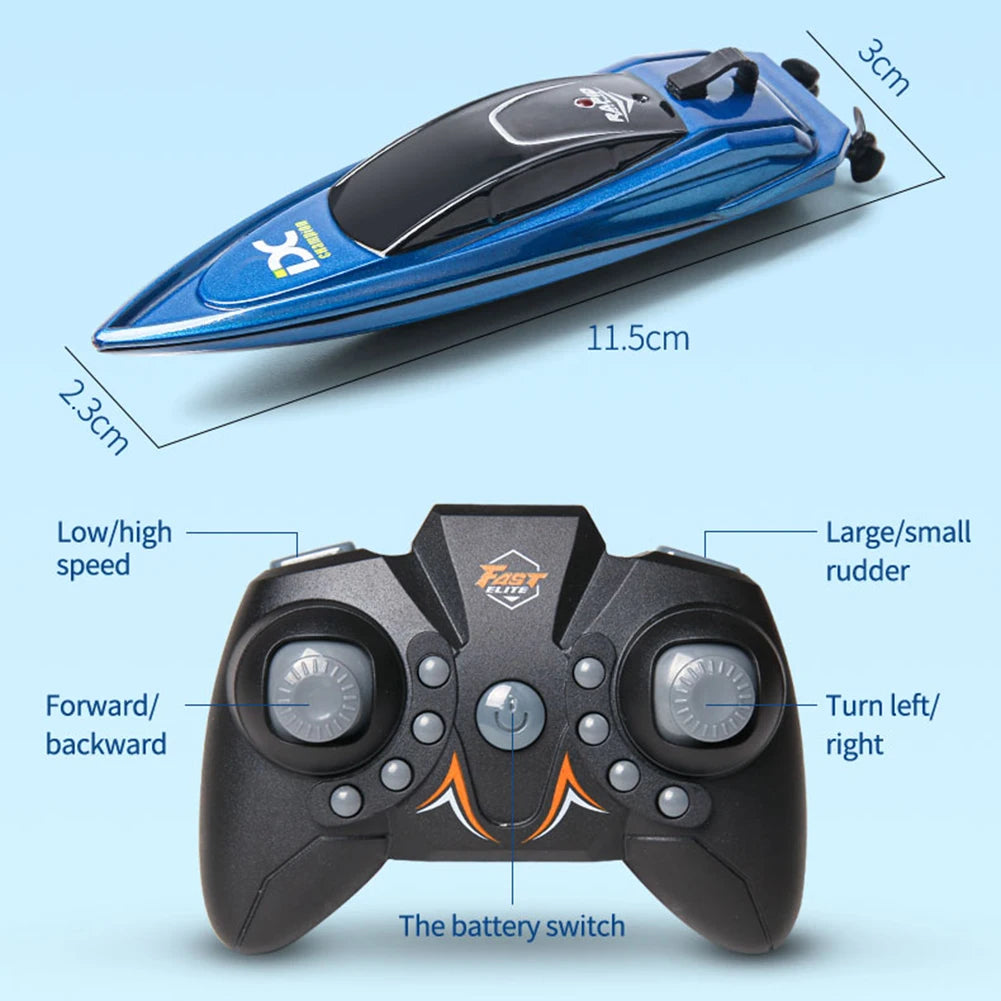 2.4GHz Electric RC Speed Boat Remote Control Watercraft Ship with LED for Kids Adults Holiday Birthday Party Gifts