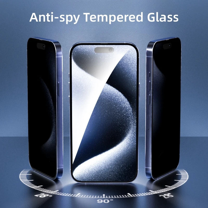 4st Privacy Härdat glas för iphone 13 Pro Max 13Pro 14Plus 11 Anti Fall Glass för iphone 16ProMax Anti-peep skärmskydd