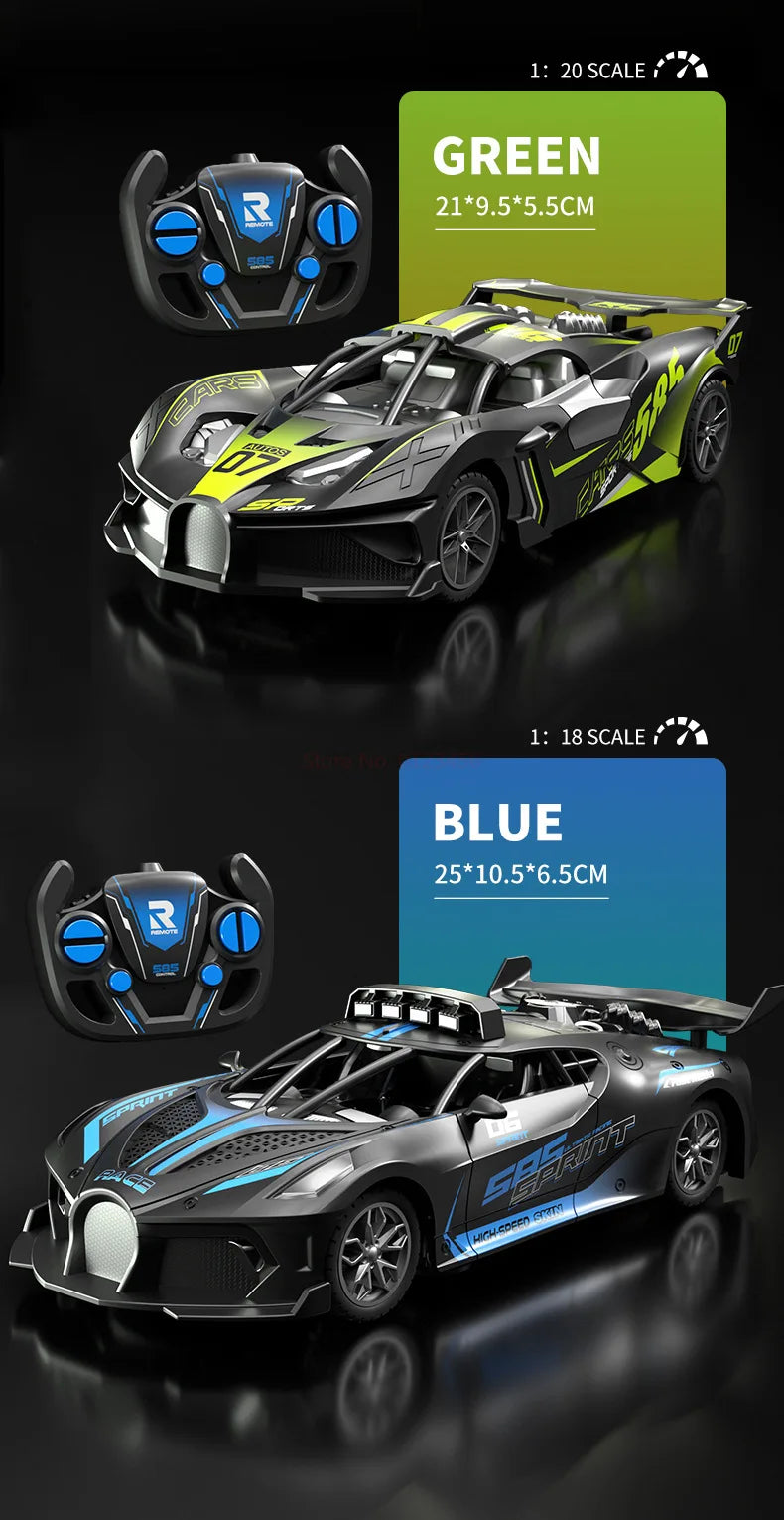 2.4G RC Racing Remote Control Car Bugatti Sports Car Electric High-Speed Car Drop-Resistant Children'S Boys Toy Car Boy'S Gifts