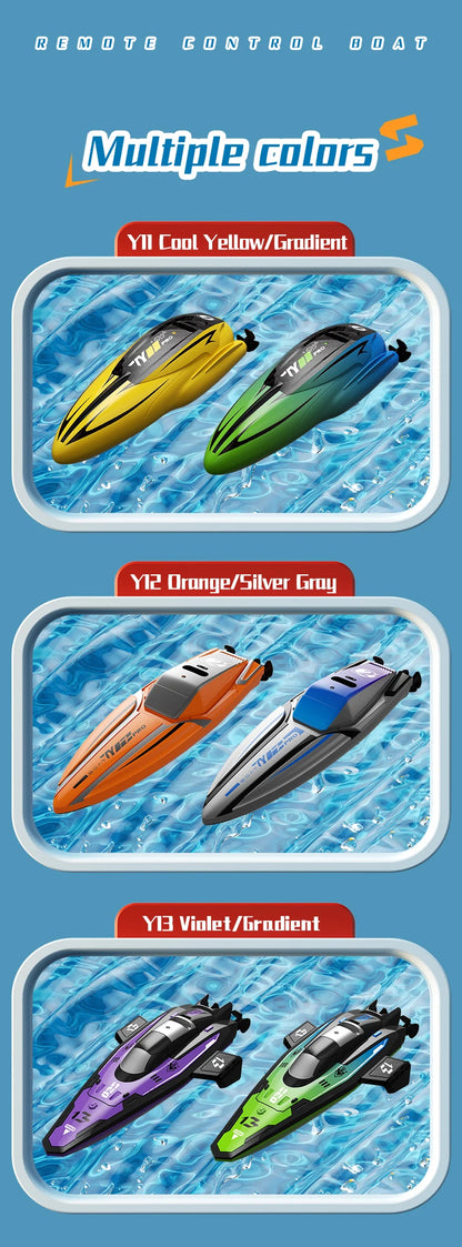 2.4G RC Mini Stunt Speedboat Remote Control double motor High-speed Ship Waterproof Model Kids Toys Water Pool Multiplayer Game