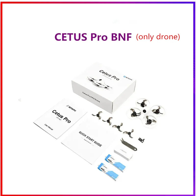 Cetus Pro FPV Kit - Includes VR02 Goggles, Literadio2 SE Transmitter, BT2.0 450mAh 1S Battery, Brushless Racing Drone Quadcopter