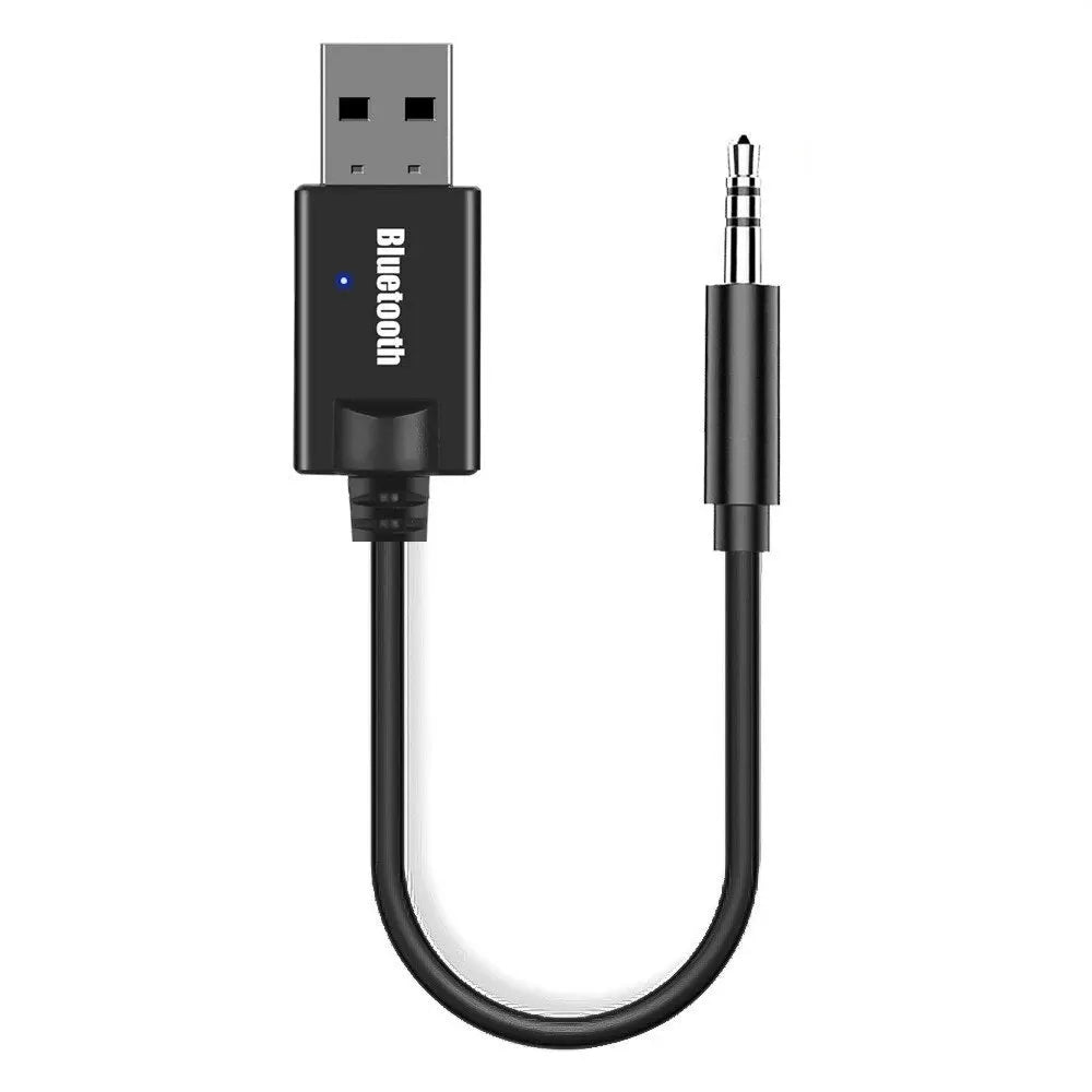 Bluetooth 5.0 Audio Receiver Car Kit 3.5MM 3.5 Jack AUX Auto Stereo Music USB Dongle Trådlös adapter för bilhögtalarförstärkare