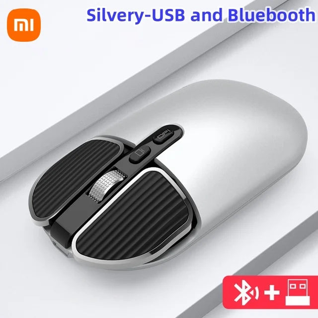 Xiaomi Mouse 2.4GHZ Trådlös Bluetooth Dual Mode Datormus Mute Charge Datorkontor Ultratunn modespelmus Ny