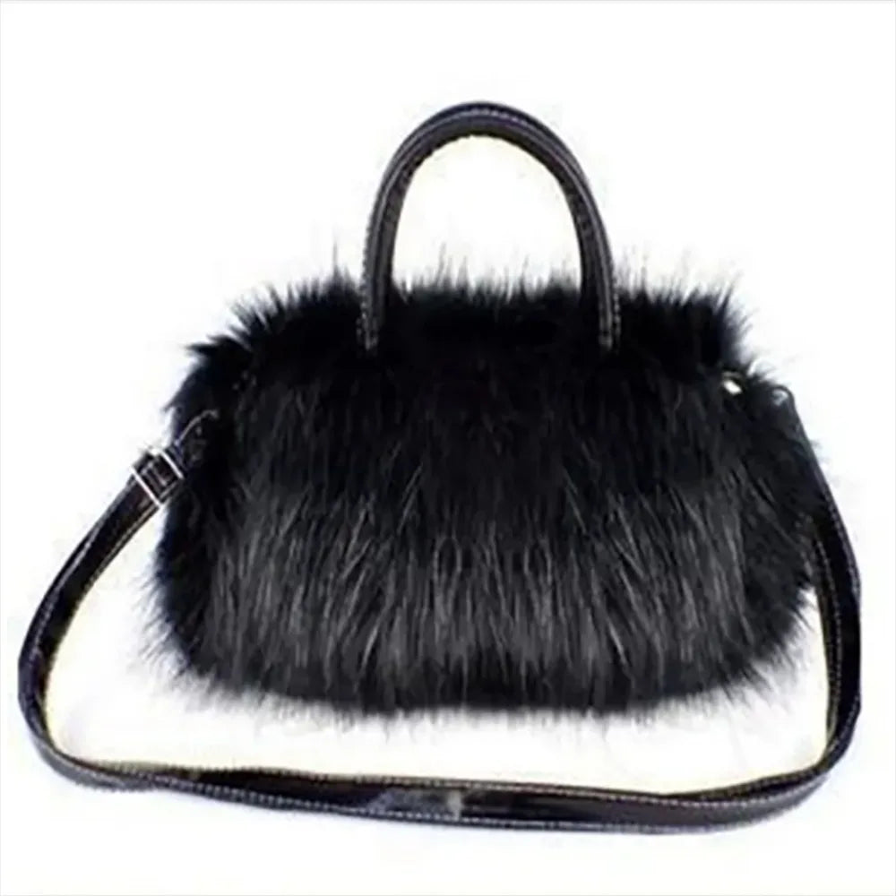 Winter Plush Bag: Long Fur Handbag, Women's Crossbody, Fashion Trend Shoulder