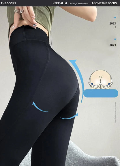 Women's High Waist Mesh Pocket Leggings for Yoga