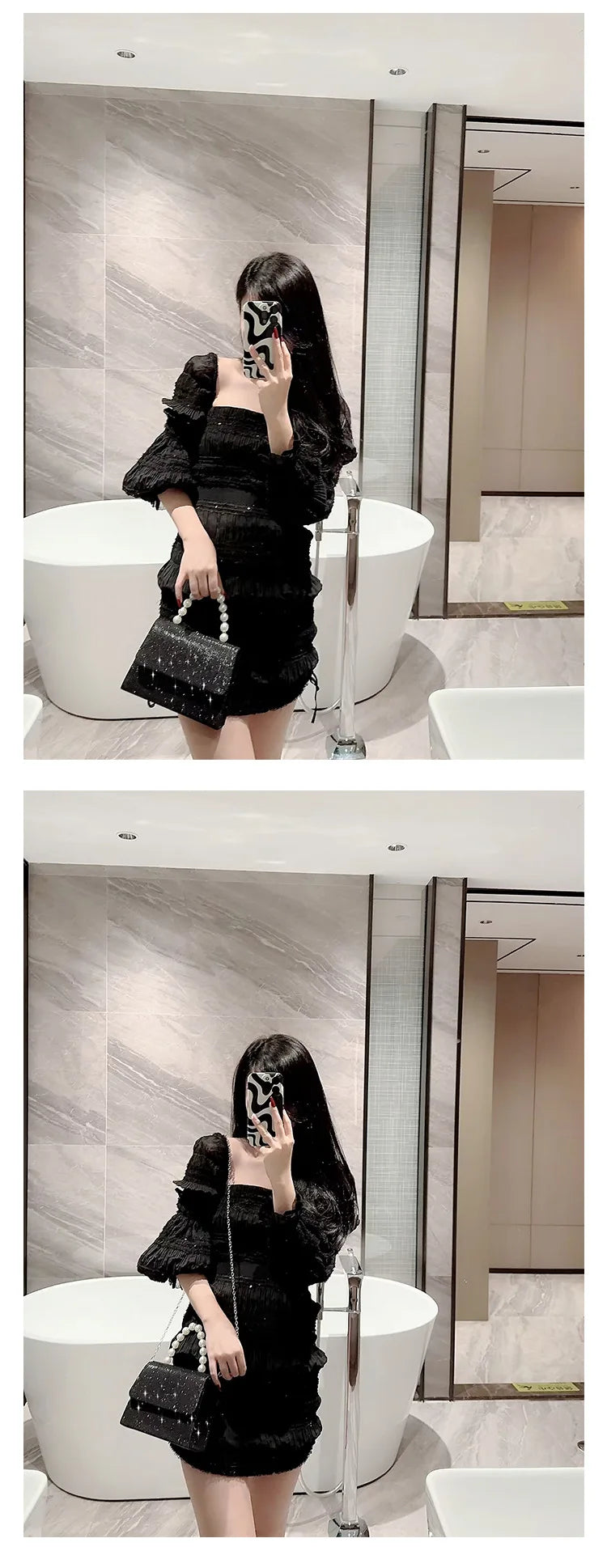 Diamond Square Dinner Handbag – Water Diamond Banquet Bag for Women's Evening Dress, Celebrity Qipao Small Bag