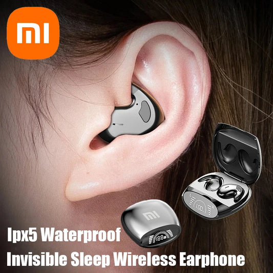 Xiaomi Sleep Invisible Headset Ipx5 vattentät trådlösa Bluetooth-hörlurar med mikrofon för telefon Bluetooth 5.3 hörlurar