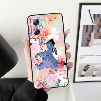 Disney Winnie The Pooh Case For OPPO: Black TPU Phone Case