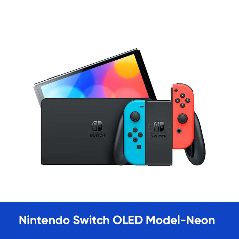 Nintendo Switch OLED Model 7 Inch Screen Joy‑Con Handle Enhanced Audio Adjustable Console Stable TV Mode Video Game