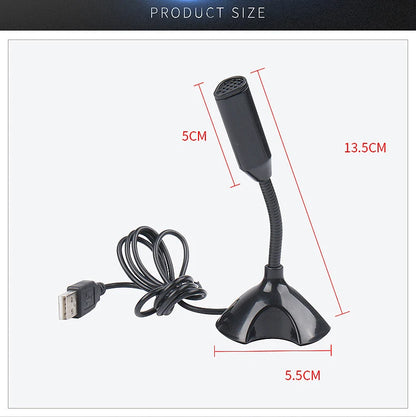 USB Microphone For Laptop And Computers Adjustable Studio Singing Gaming Streaming Mikrofon Stand Mic With Holder Desktop