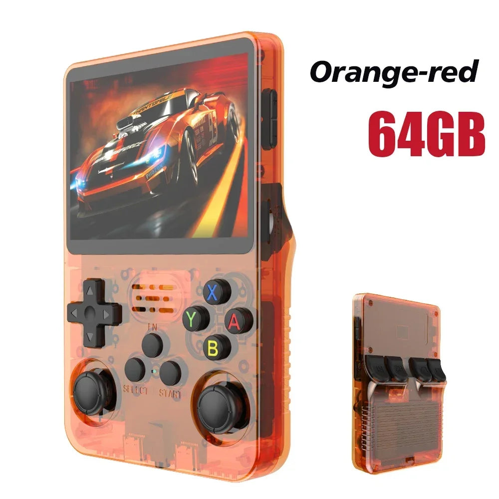 Open Source R36S Retro Handheld Video Game Console Linux System 3,5 tums IPS-skärm Bärbar fickvideospelare 64GB 128G spel