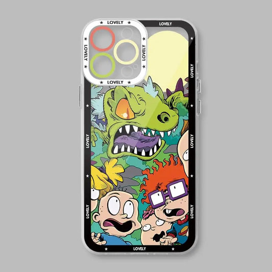 Movie R-Rugrats Cartoon Reptar Phone Case for Apple iPhone 15 16 Pro XS Max 13 14 Plus XR SE 7 8 12 11 Pro plus Matte