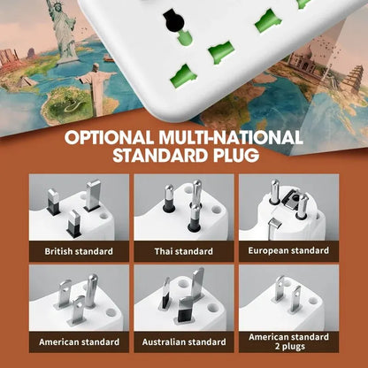 EU UK AU US Plug AC Outlet Power Strip Multiprise Vägguttag Universal Nätverksfilter USB Cherger Separat Switch Ljusadapter