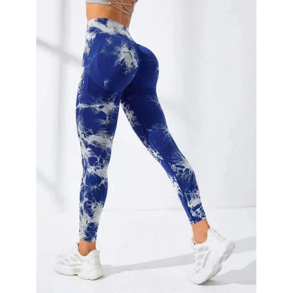 Kvinnors hög midja Tie-Dye Yoga Leggings i 26 färger