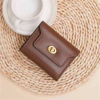 Custom Letters Fashion Women Short Wallet PU Leather Three Fold Wallet Small Coin Purse Ins Style Credit Card Holder Money Clip