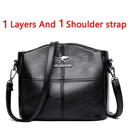 Genuine Soft Leather Handbags for Women Vintage Shoulder Tote Bag Luxury Designer Ladies Large Capacity Purse Bags Sac A Main