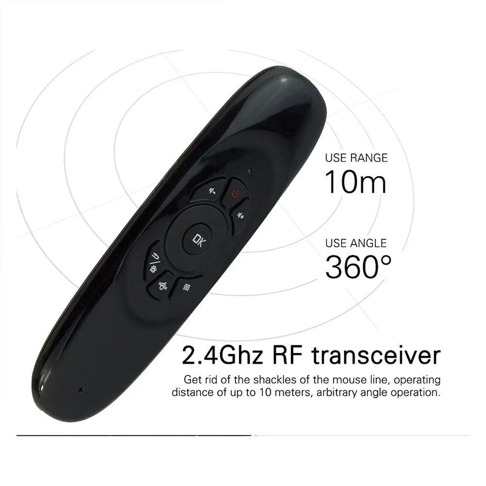 C120 Air Mouse 2.4G RF Smart Remote Control 7 Color Backlight English Wireless Keyboard for Android Smart TV Box