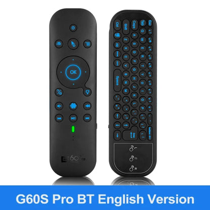 Ny G60S Pro BT trådlös röstfjärrkontroll 2.4G BT5.0 Dual Mode Air Mouse IR-inlärning med bakgrundsbelyst ljus för Android TV Box