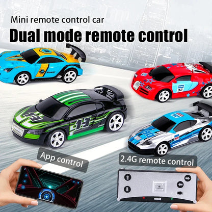 RC Car Mini Can Box Speed Sport App Remote Control Vehicle Micro High Speed Racing Toys Gift For Kids Boys Girls Children's Toy