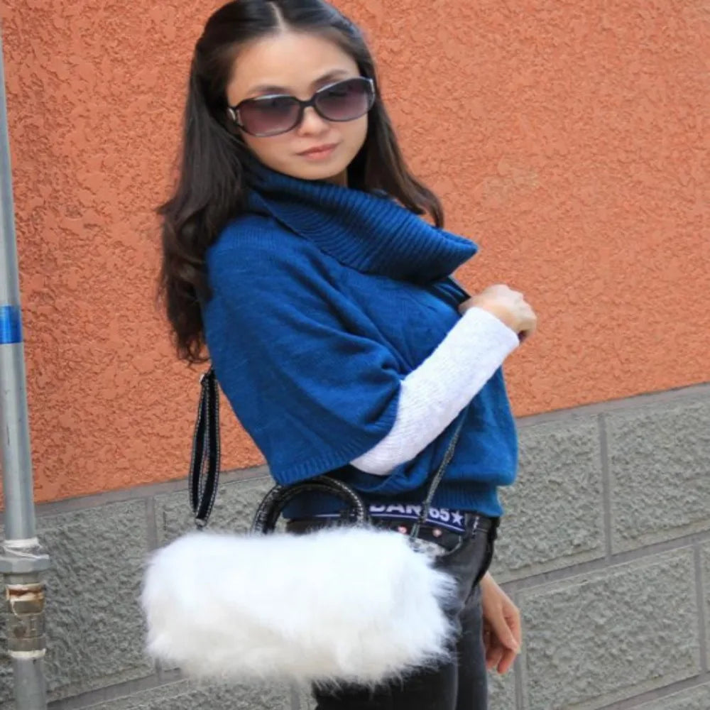 Winter Plush Bag: Long Fur Handbag, Women's Crossbody, Fashion Trend Shoulder