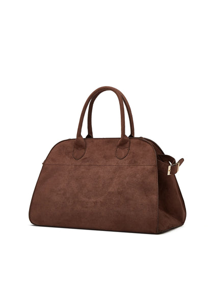 Elegant Suede Tote Bag: Large Capacity, Portable Briefcase Travel Bag