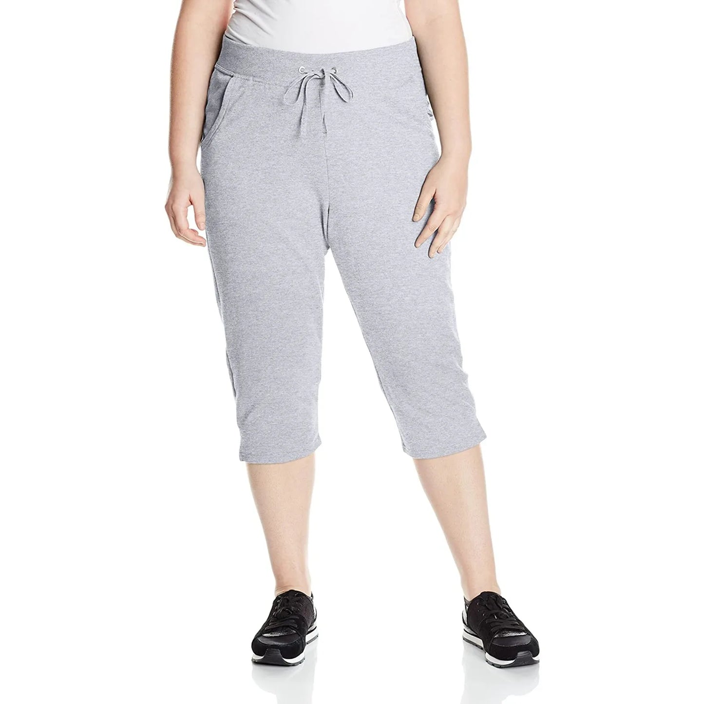 Women's Cropped Sports Leggings with Side Pockets