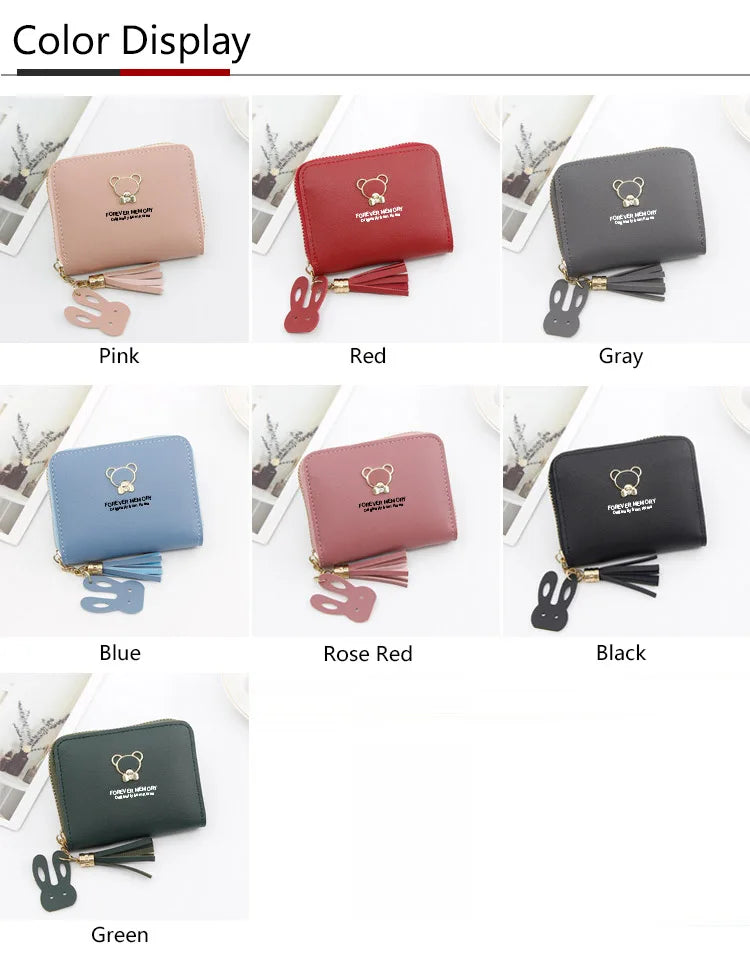 2024 Short Women Wallets – Mini Cute Coin Pocket Card Holder, Female Purse, New Fashion Kpop Small Wallet for Girls.