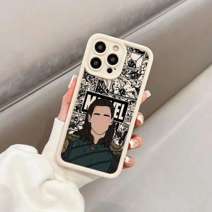 Marvel Loki telefonfodral för Apple iPhone 15 Pro Max 13 14 Plus 12 11 Pro Stötsäker